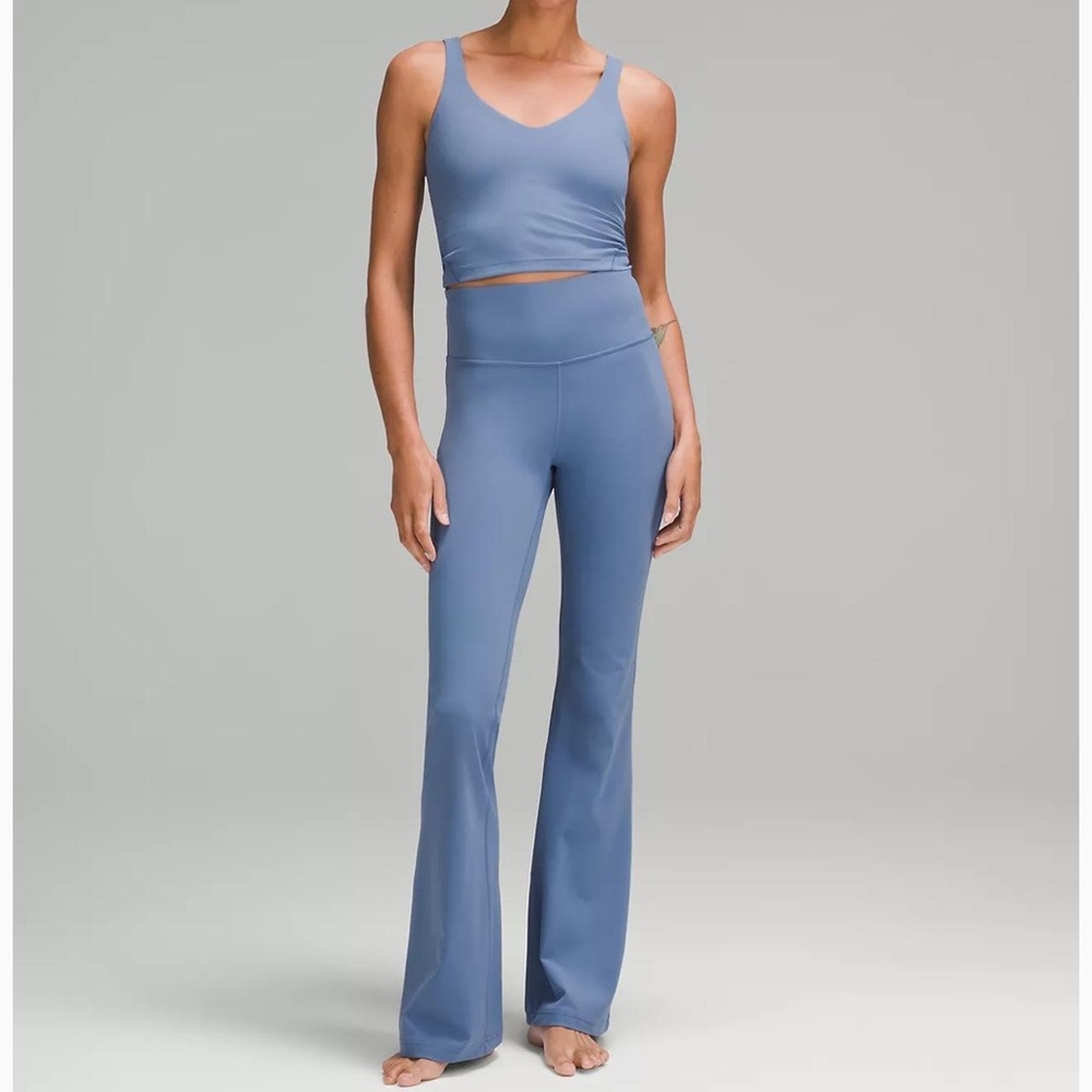 NWT Lululemon Groove Super-High-Rise Flared Pant Nulu Regular Oasis Blue Size 12